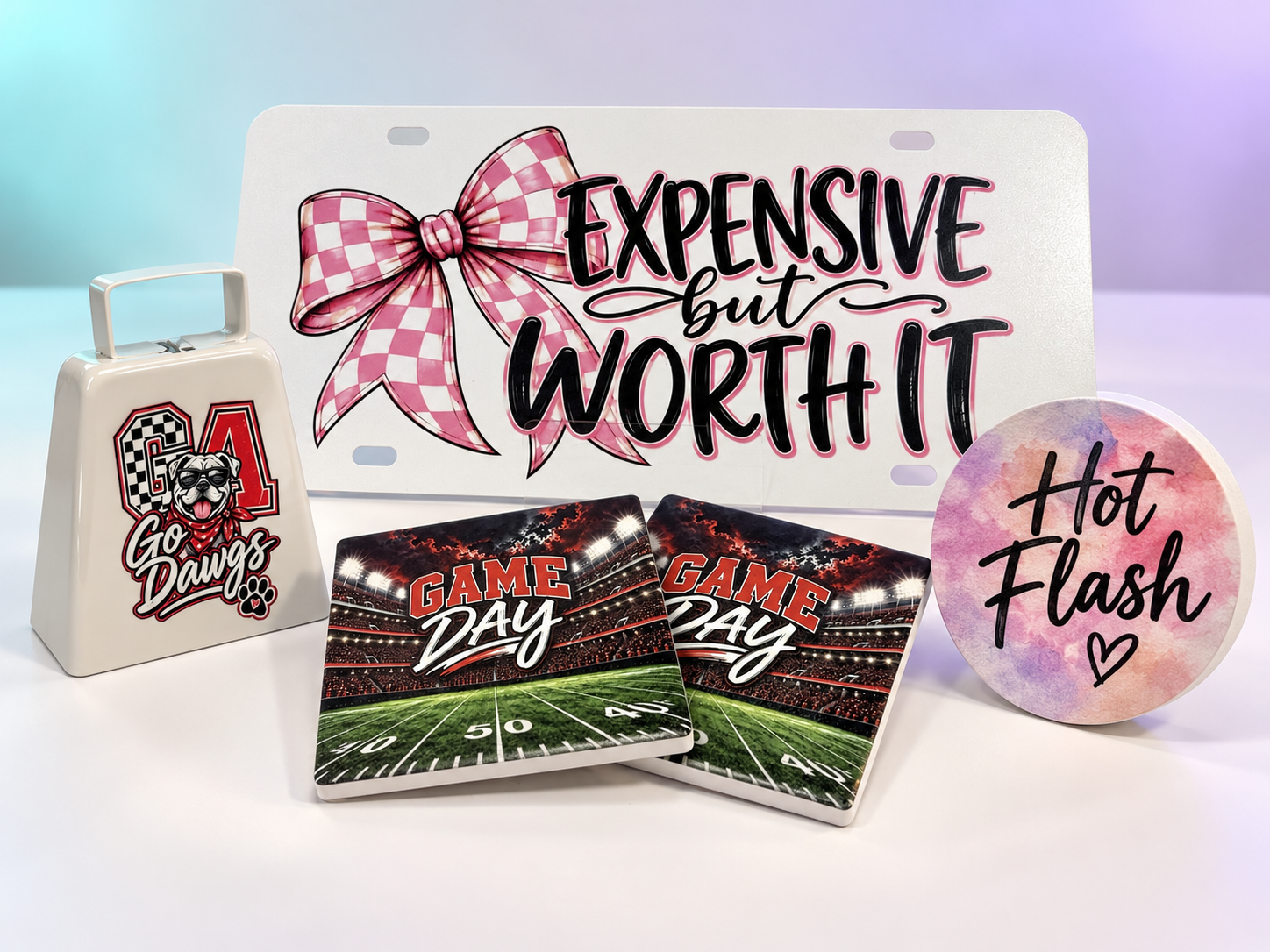 Examples of custom UV printed products