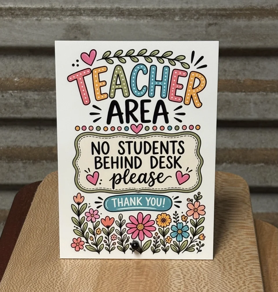 Custom acrylic sign example