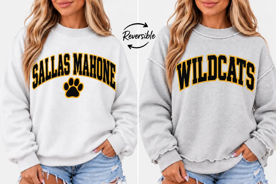 sme reversible valdosta / wildcats sweatshirt