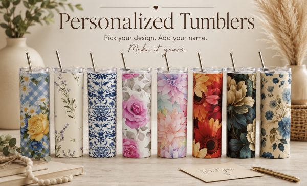 floral tumblers floral tumblers